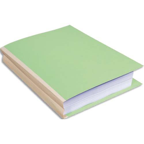 [682203] EXACOMPTA Paquet de 25 chemises à dos toilé, carte 320 grammes, dos 3cm, 24x32cm, coloris Vert