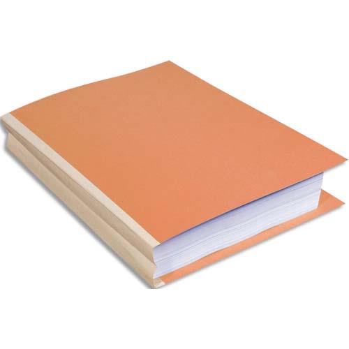 [682254] EXACOMPTA Paquet de 25 chemises à dos toilé, carte 320 grammes, dos 3cm, 24x32cm, coloris bulle