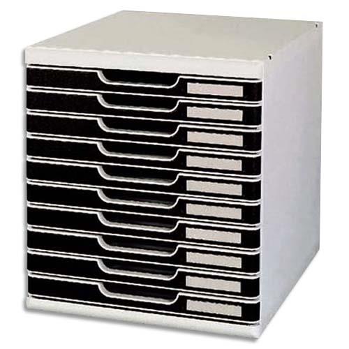 [684123] EXACOMPTA Module de classement Modulo 10 tiroirs Gris/Bleu