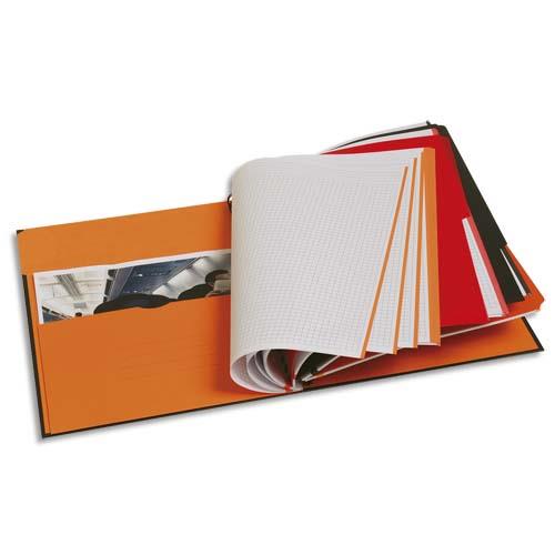 [684239] OXFORD Cahier Filingbook spirales 200 pages perforées 80g lignée 6mm 21x31,8cm Couverture polypro Orange