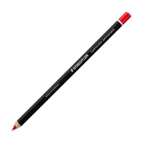 [684379] STAEDTLER Boîte de 12 crayons marqueur à sec permanent, toutes surfaces, coloris Rouge GLASOCHROM