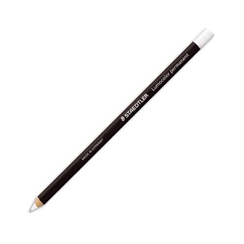 [684387] STAEDTLER Boîte de 12 crayons marqueur à sec permanent, toutes surfaces, coloris Blanc GLASOCHROM