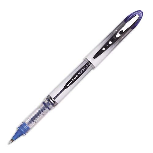 [685129] UNI-BALL Stylo roller pointe métal moyenne encre liquide Bleue VISION ELITE UB200