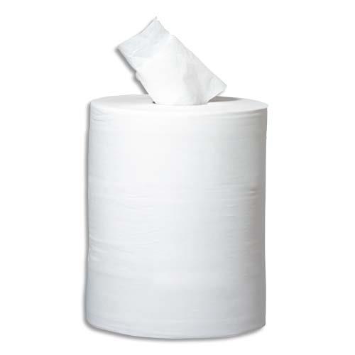 [686388] Lot de 6 bobines à dévidage central 450 feuilles 2 plis Blanc