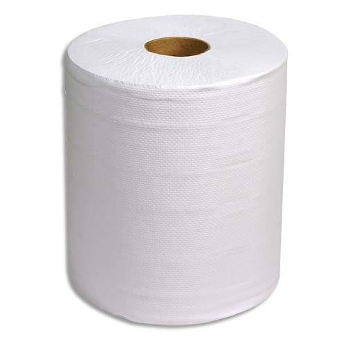 [686434] Lot de 2 Bobines d'essuyage 800 formats Blanches 2 plis gaufrée recyclée - Format : 30 x 26 cm