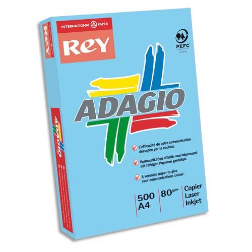 [024837] INAPA Ramette 500 feuilles papier couleur vive ADAGIO Bleu vif A4 80g