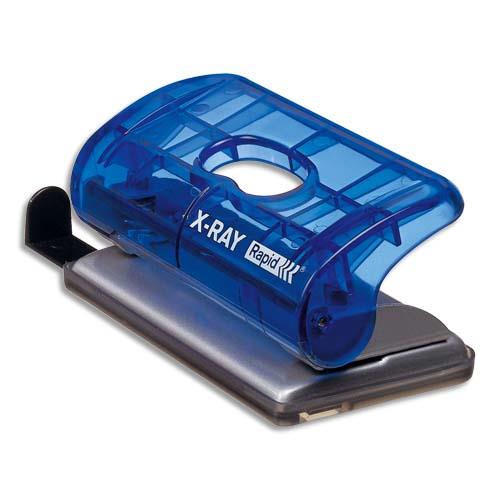 [689961] RAPID Perforateur 2 trous EC20 Xray. 20 feuilles. Bleu