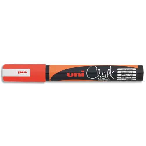 [691036] UNI-BALL Marqueur craie CHALK MARKER, pointe ogive moyenne Orange fluo