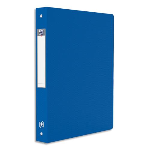 [696945] OXFORD Classeur Memphis 4 anneaux en polypropylène 10/10e. Dos 4cm, format A4+. Coloris Bleu