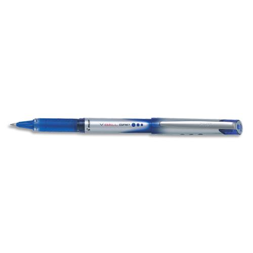 [699828] PILOT Stylo roller pointe métal 1 mm encre liquide Bleue + régulateur de débit V-BALL GRIP