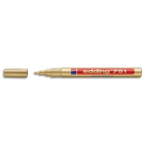 [700974] EDDING Marqueur peinture encre permanente or pour toutes surfaces pointe fine