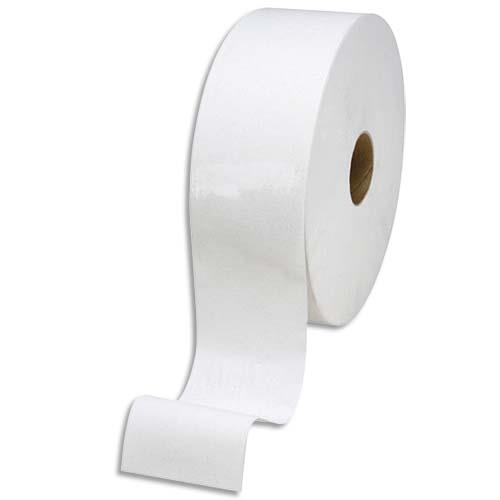 [701428] Colis de 12 Mini rouleaux de Papier toilette Jumbo 2 plis L150m Largeur 19 cm Blanc