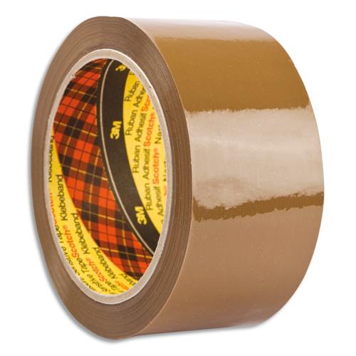 [702177] SCOTCH Adhésif d'emballage Low Noise polypropylène silencieux 50 microns H50 mm x L66 mètres Havane BP625