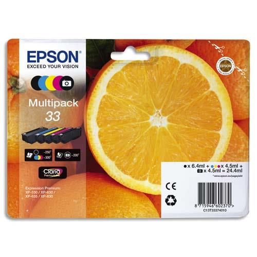 [138296] EPSON Multipack Jet d'Encre Orange (T3337) C13T33374010 (dont eco-taxe de 0,02 €)