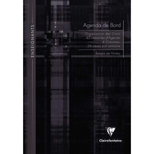 [703078] CLAIREFONTAINE Agenda de bord non millésimé 21x29,7cm 144 pages(coins prédécoupés).Couv rembordé rigide.