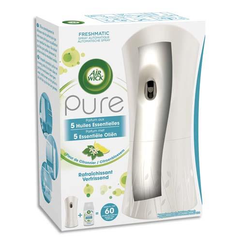 [704336] AIR WICK Diffuseur pure rafraichissant livré avec recharge de parfum Fleur de citronnier
