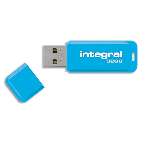 [704617] INTEGRAL Clé USB 3.0 Neon 32Go Bleue INFD32GBNEONB3.0 (dont eco-taxe de 0,01 €) (dont taxe copie privée de 2,00 €)