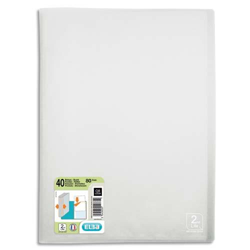 [704961] OXFORD Protège-documents 2nd Life 80 vues, 40 pochettes. En polypropylène translucide incolore