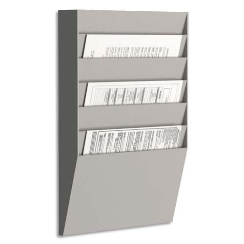 [704989] PAPERFLOW trieur horizontal 6 cases A4, coloris Gris - Dimensions L31,1 x H50,2 x P7,9 cm