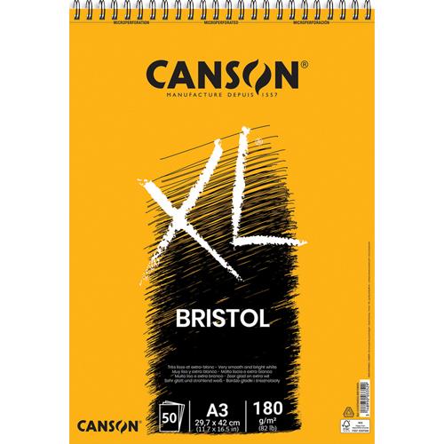 [705014] CANSON Bloc de 50 feuilles de papier dessin XL BRISTOL 180g A3