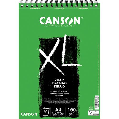 [705015] CANSON Bloc de 50 feuilles de papier dessin XL DESSIN 10 160g grand format A4