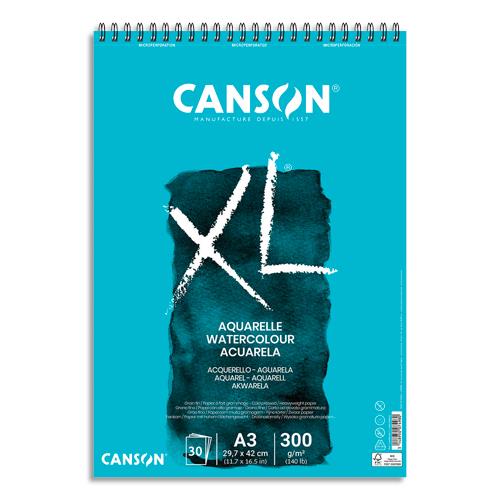 [705021] CANSON Bloc de 30 feuilles de papier dessin XL AQUARELLE 300g A3