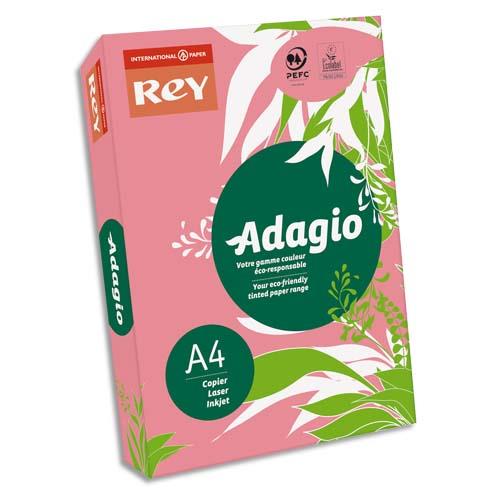 [024888] INAPA Ramette 500 feuilles papier couleur pastel ADAGIO Rose pastel A4 80g