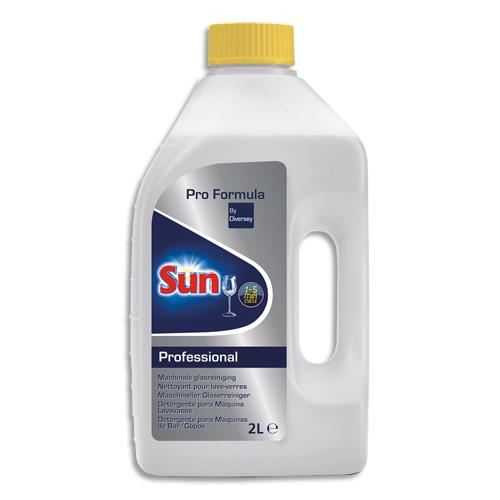 [705302] SUN PROFESSIONAL Bidon 2L Détergent liquide de lavage pour verres et tasses lave-vaisselle Pro Formula
