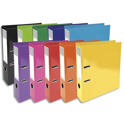 [705355] EXACOMPTA Classeur à levier Iderama en carton pelliculé. Dos 7 cm.Format A4+. Coloris assortis