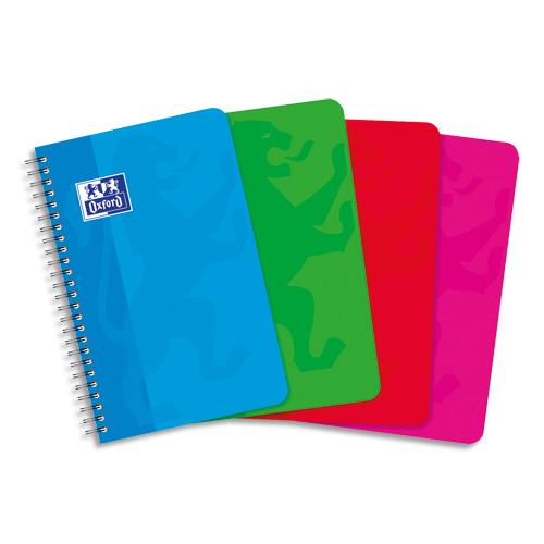 [705400] OXFORD Carnet spiralé Color Life 100 pages 9x14cm 5x5. Couverture carte assortie