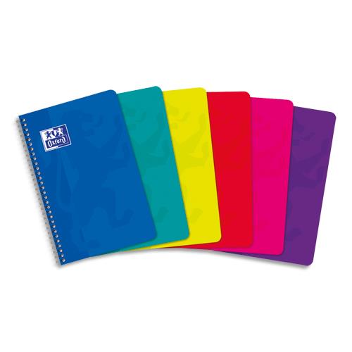 [705401] OXFORD Carnet spiralé Color Life 180 pages 11x17cm 5x5. Couverture carte assortie