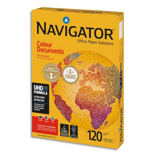[705429] NAVIGATOR Ramette 250 feuilles papier extra Blanc Navigator Colour Document A4 120G CIE 169
