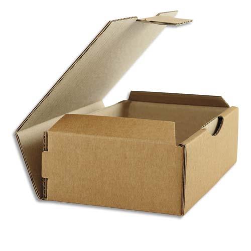 [705711] Boîte postale en kraft Havane simple cannelure - Dimensions : 24 x 17 x 5 cm