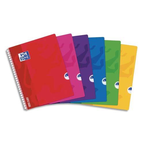 [139766] OXFORD Cahier OpenFlex spiralé 100 pages 24x32cm grands carreaux Seyès. Couverture polypro