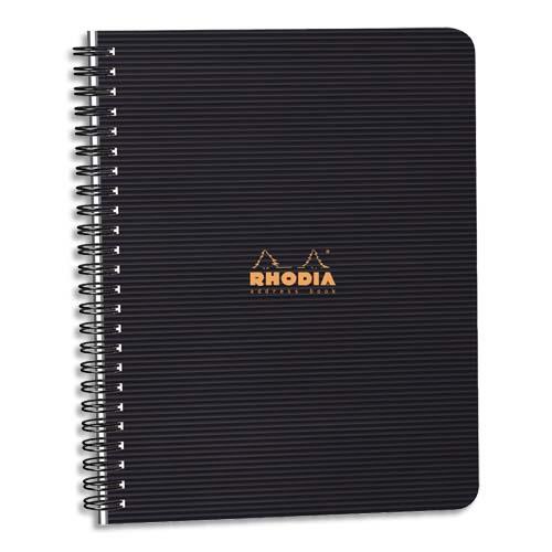 [139799] RHODIA Répertoire AdressBook A5 PP Noir, 160 pages non perforées.