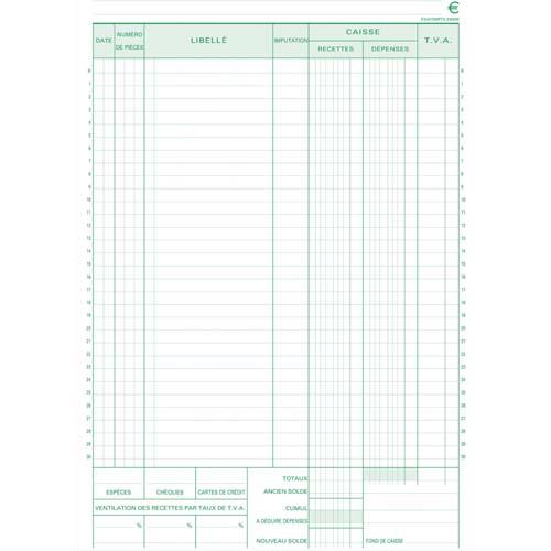 [706126] EXACOMPTA Manifold caisse 21 x 29,7 cm 50 feuillets dupli numérotés autocopiants