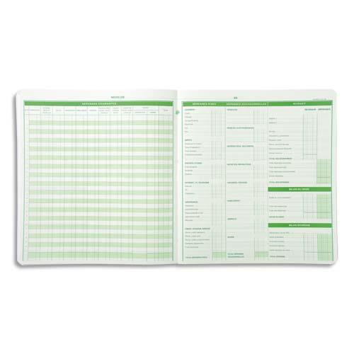 [706127] EXACOMPTA Piqûre budget dépenses ménagères 25 x 27 cm 56 pages