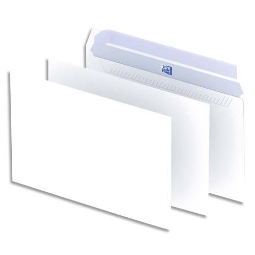 [706171] OXFORD Boîte de 500 enveloppes Blanches auto-adhésives 90g format C5 162x229 mm