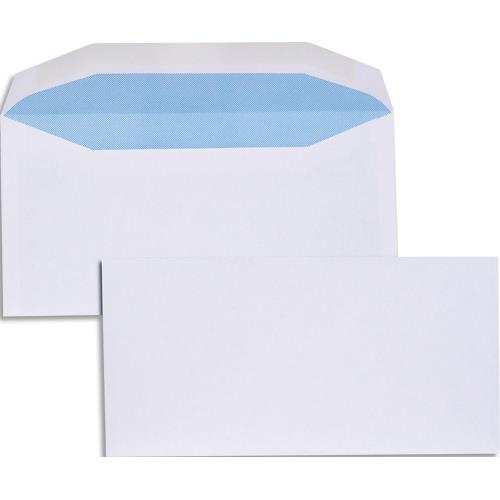 [706173] Boîte de 1000 enveloppes Blanches gommées 80g pour mise sous pli automatique format DL2 114X229 mm