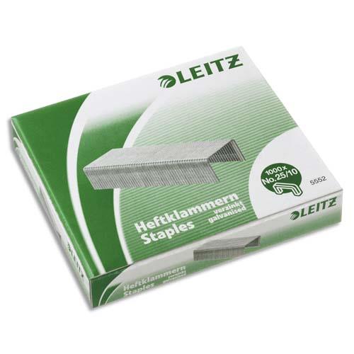 [717266] LEITZ Boîte de 1000 agrafes 25/10 pour agrafeuse 60 feuilles Flatclinch 5552