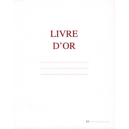 [731569] ELVE Livre d'Or format 21x29,7cm Blanc 148 pages. Couverture aspect cuir