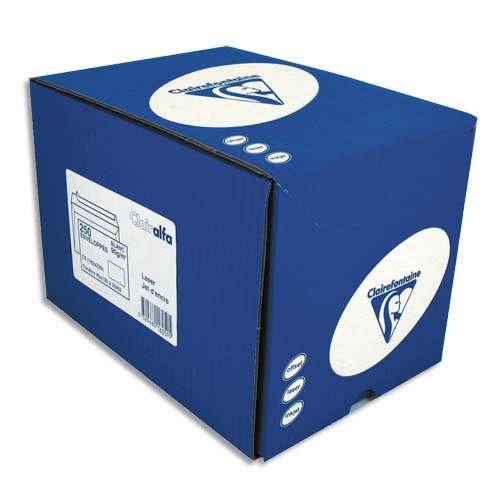 [732093] CLAIREFONTAINE Boîte de 250 enveloppes auto-adhésives 90g C5 162x229 fenêtre 45x100 PAPETERIE DE