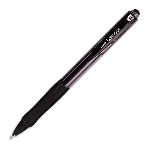 [732370] UNI-BALL Stylo à bille rechargeable pointe moyenne rétractable encre Noire corps avec grip LAKNOCK