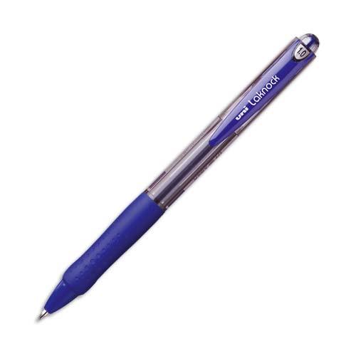 [732389] UNI-BALL Stylo à bille rechargeable pointe moyenne rétractable encre Bleue corps avec grip LAKNOCK