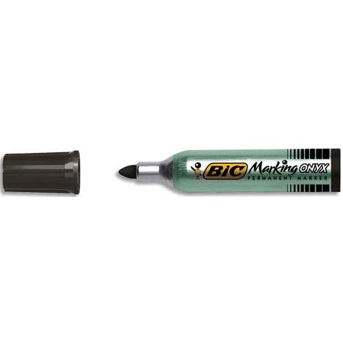 [733058] BIC Marking Ecriture Onyx 1482 Marqueurs Permanents Pointe Conique Large - Noir