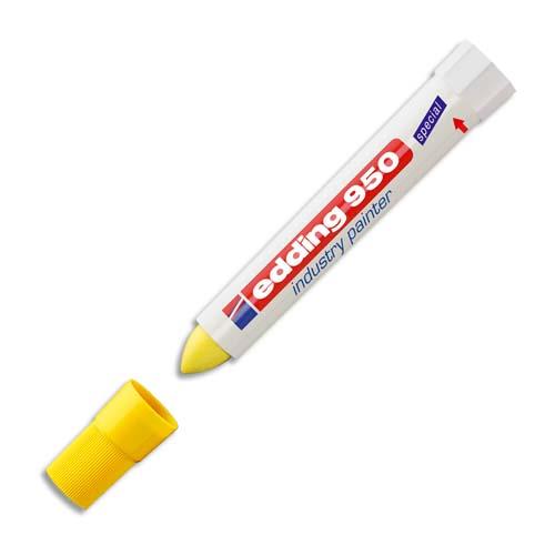 [733104] EDDING Marqueur industriel pate colorée et encre permanente Jaune pour toutes surfaces