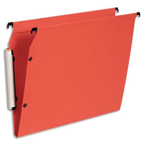 [735470] ESSELTE Paquet de 10 dossiers suspendus LMG ARMOIRE en polypro opaque. Fond 15, bouton-pression. Orange