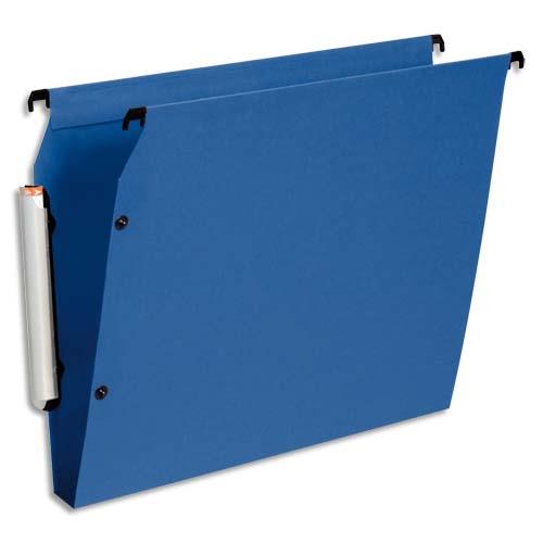 [735496] ESSELTE Paquet de 10 dossiers suspendus LMG ARMOIRE en polypro opaque. Fond 30, bouton-pression. Bleu