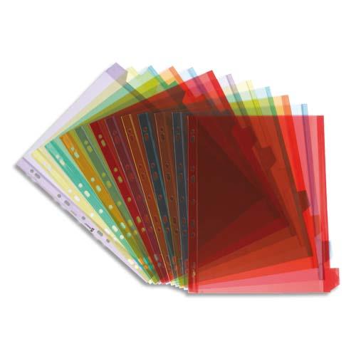 [735690] OXFORD Intercalaires 12 positions à onglets personnalisables en PVC 17/100e. Format A4. Coloris assortis