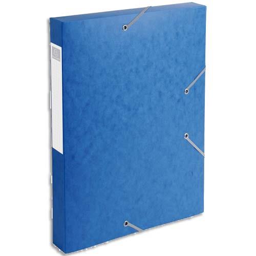 [735797] EXACOMPTA Boîte de classement dos 4 cm, en carte lustrée 7/10e coloris Bleu